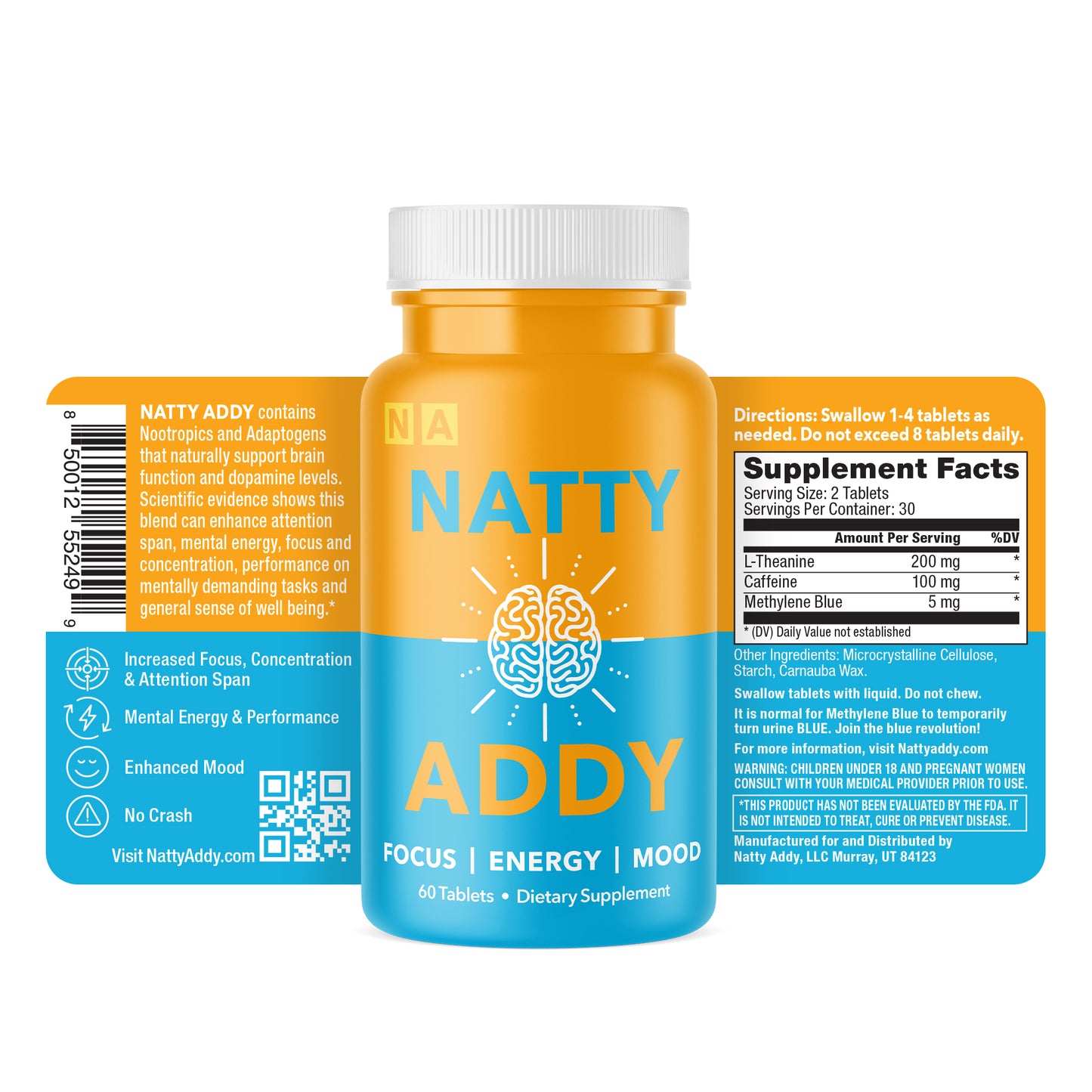 Natty Addy 60ct Bottle